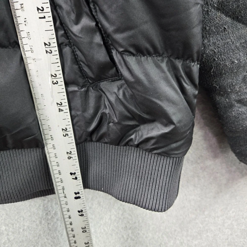 The North‎ Face Men Jacket Large Black Goose Down Puffer Bomber Quilted Full Zip